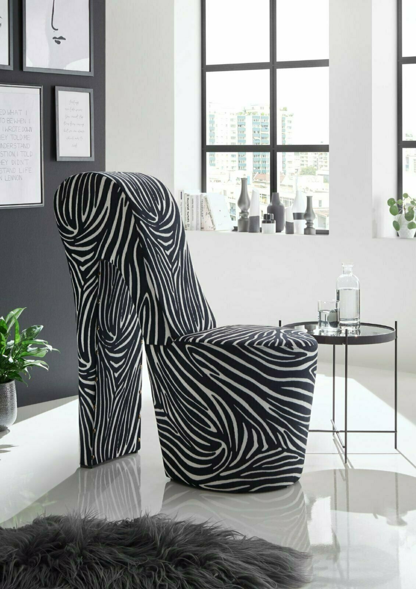 Schuhsessel Zebra